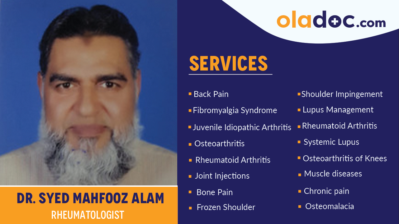 Services  provided by   Dr. Syed Mahfooz Alam